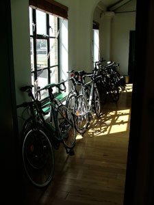 bikes in the corridor