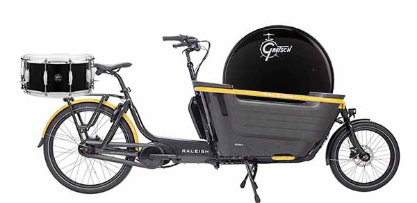 cargo bike with gretsch drums