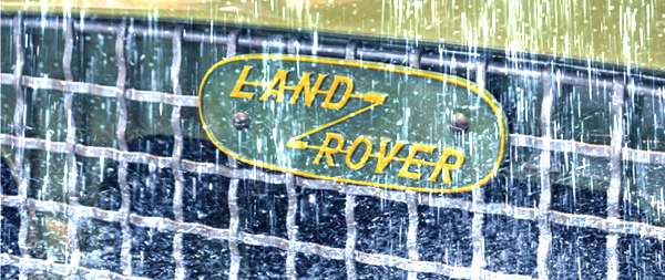 land rover + rain