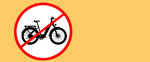 no e-bikes sign
